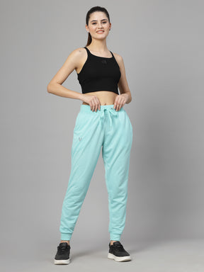 Women's Cotton Regular Fit Joggers Track Pants with 2 Pockets