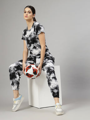 Uzarus Pajama Set for Woman| Animal Print Tie-Dye Night Suit Set| Lounge Wear| Full Pair Set for Women| Outfit for Girls| Nightwear| Tracking| Outdoor Pajama Set