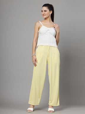 UZARUS Women's Relax Fit Trouser 2 Pockets Baggy Pants