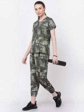 Uzarus Pajama Set for Woman| Animal Print Tie-Dye Night Suit Set| Lounge Wear| Full Pair Set for Women| Outfit for Girls| Nightwear| Tracking| Outdoor Pajama Set