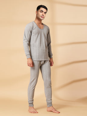 Uzarus Men's Thermal Set (Top & Bottom) | Full Sleeve | Winter Wear | Body Warmer Set