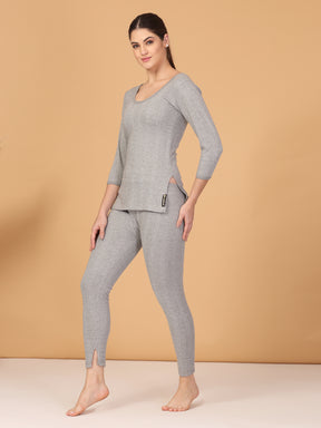Uzarus  Snug Fit Thermal Set | Ladies 3/4 Thermal Top and Lower Set  | Thermal Top and Lower Set