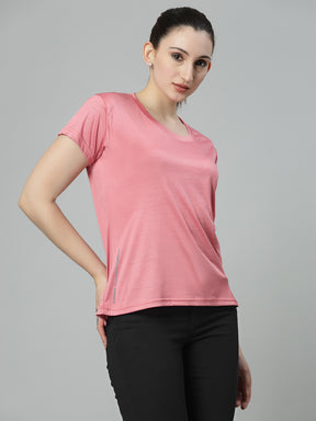 UZARUS Women's Comfort Active Fit Workout Top Sports Gym T-Shirt (Pack Of 2)