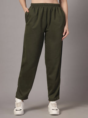 UZARUS CozyStride Women's Regular Fit Heavy Weight Fleece-Lined Winter Track Pants