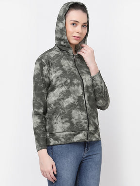Uzarus Women's Hooded Sports Gym Training Jacket