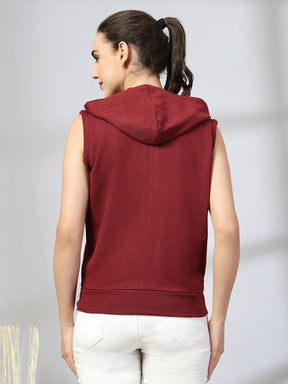 UZARUS Women's Half Sleeves Cotton Anthra Jacket with Hood