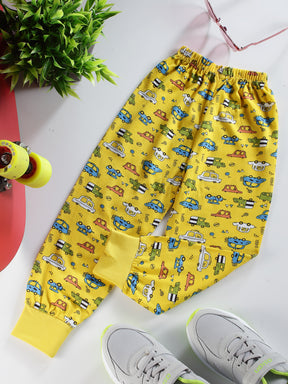 Uzarus Cotton Pajama Pants with All Over Print for Boys and Girls (Bright Colors)(Regular Fit)(Pack of 5)
