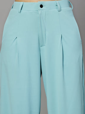 UZARUS Women's Relax Fit Trouser 2 Pockets Baggy Pants