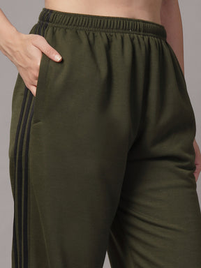 UZARUS CozyStride Women's Regular Fit Heavy Weight Fleece-Lined Winter Track Pants