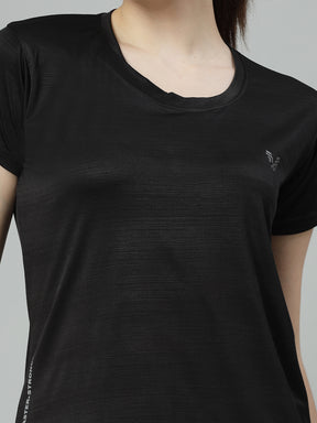 UZARUS Women's Comfort Active Fit Workout Top Sports Gym T-Shirt (Pack Of 2)