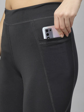 UZARUS Gym wear Premium Active wear 4 way Leggings Workout Pants with Side Pockets/Stretchable Tights/Highwaist Sports Fitness Yoga Track Pants for Women & Girls
