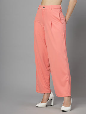 UZARUS Women's Relax Fit Trouser 2 Pockets Baggy Pants
