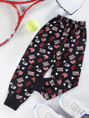 Uzarus Cotton Pajama Pants with All Over Print for Boys and Girls (Bright Colors)(Regular Fit)(Pack of 5)