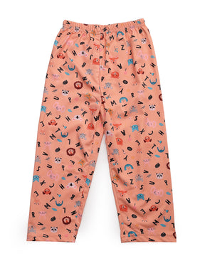 Uzarus Relaxed Pajama Pants with All Over Print for Boys and Girls (Bright Colors)(Regular Fit)(Pack of 5)