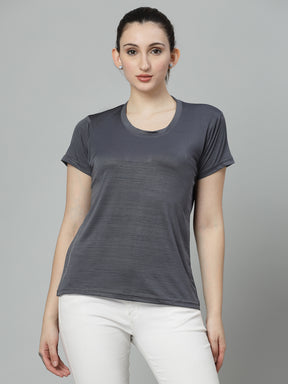 UZARUS Women's Comfort Active Fit Workout Top Sports Gym T-Shirt (Pack Of 2)