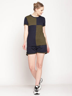 UZARUS Women's Cotton Set of Top and Shorts
