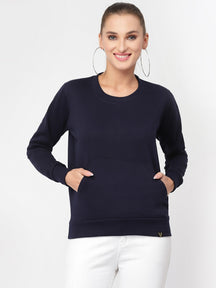 UZARUS Women's Cotton Fleece Premium Sweatshirt