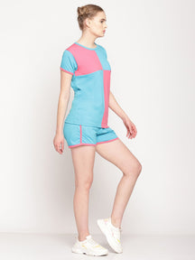UZARUS Women's Cotton Set of Top and Shorts