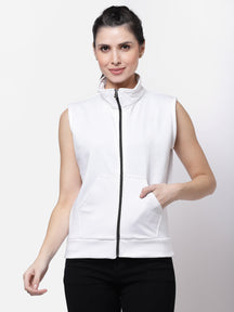 UZARUS Women's Half Sleeves Cotton Fleece Premium Jacket