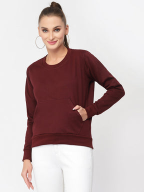 UZARUS Women's Cotton Fleece Premium Sweatshirt