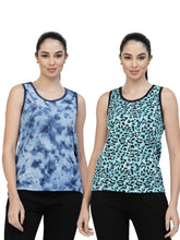 UZARUS Women's Sleeveless Dry Fit Workout Tank Top Sports Gym T-Shirt (Pack Of 2)