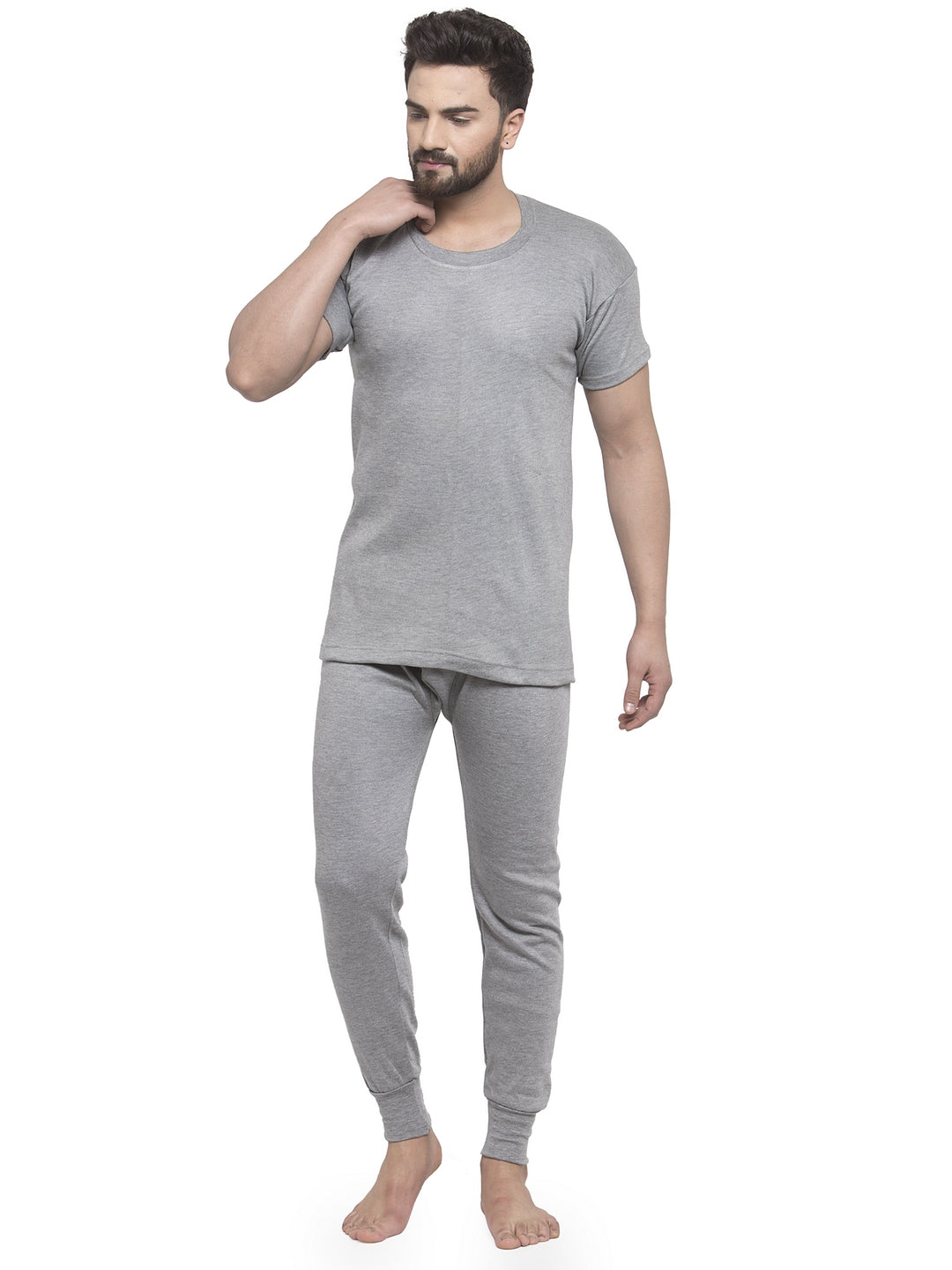 MEN'S HALF SLEEVES THERMAL SET ( ROUND NECK VEST AND TROUSER)