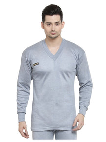 MEN'S SOLID V-NECK THERMAL TOP