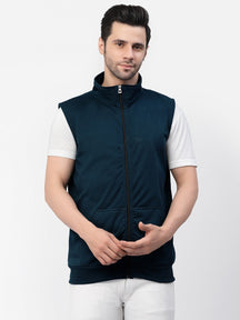 Men's Sleeveless Regular Solid Jacket