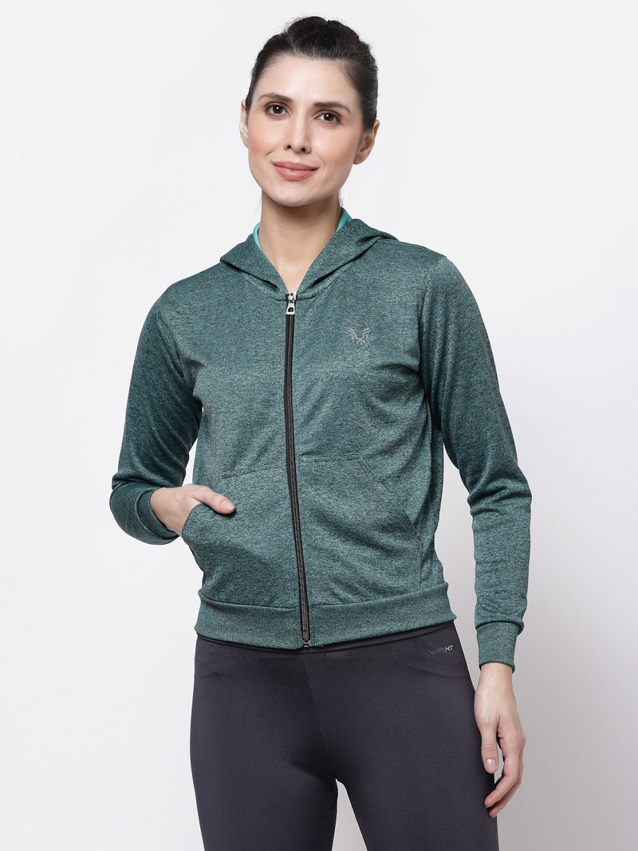 Uzarus Women's Hooded Sports Gym Training Jacket