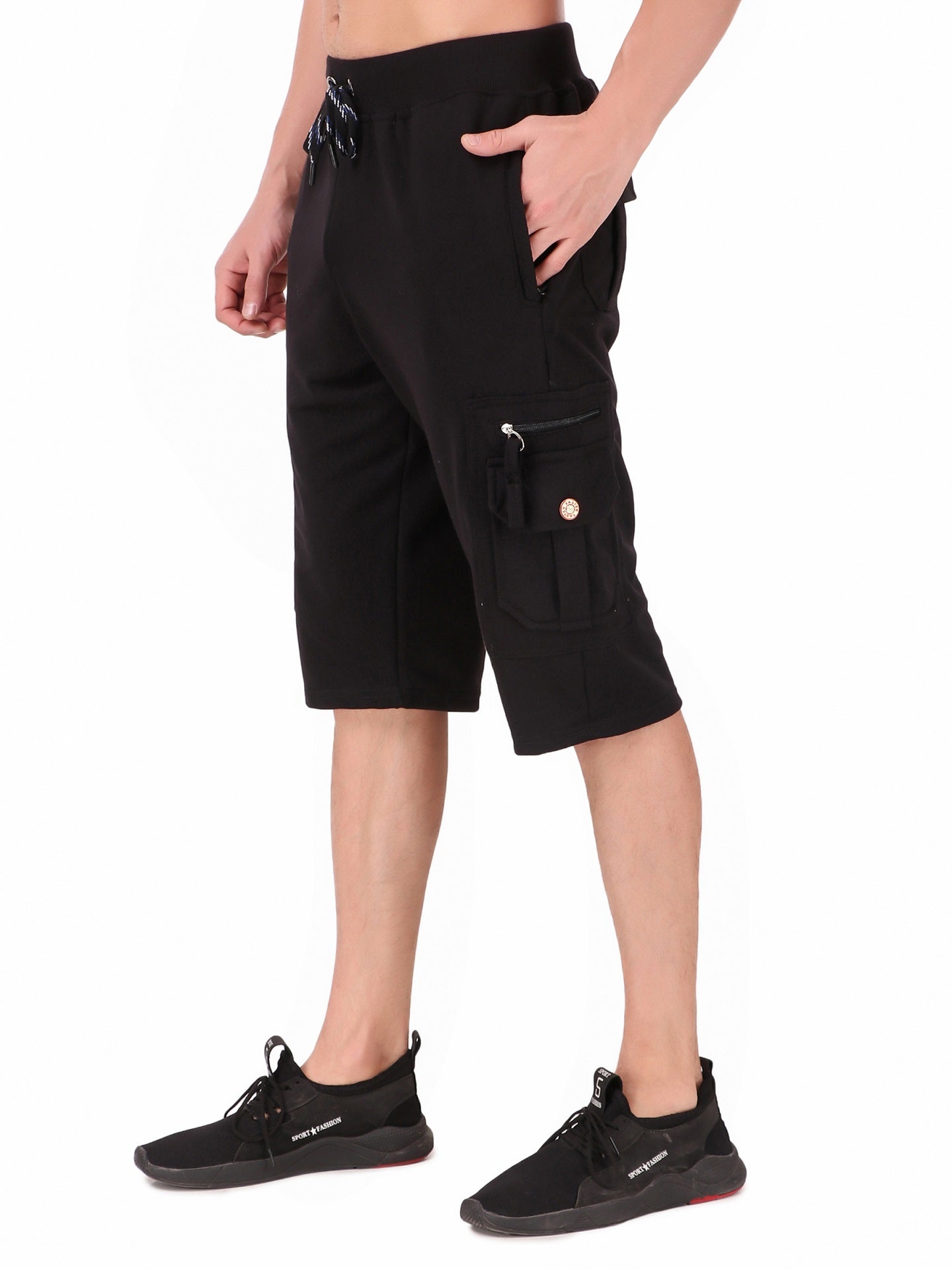 Men's Cargo Capri Shorts With 9 Pockets