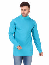 Men's Cotton Solid Full Sleeve Turtle Neck T Shirt for Men