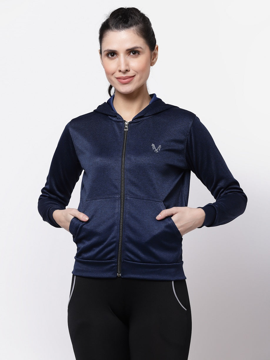 Uzarus Women's Hooded Sports Gym Training Jacket