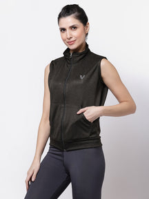 Uzarus Women's Sleeveless Training Sports Gym Jacket