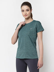 UZARUS Women's Regular Fit Sports Gym T-Shirt