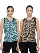 UZARUS Women's Sleeveless Dry Fit Workout Tank Top Sports Gym T-Shirt (Pack Of 2)