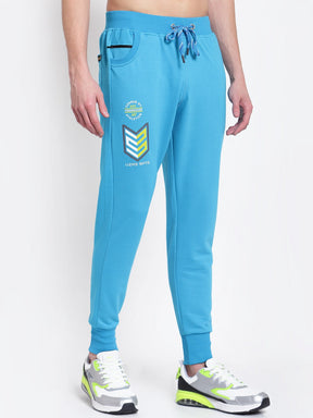 UZARUS Men's Cotton Joggers Track Pants with 2 Zippered Pockets