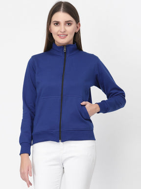 UZARUS Women's Cotton Fleece Latest Stylish Sweatshirt Jacket