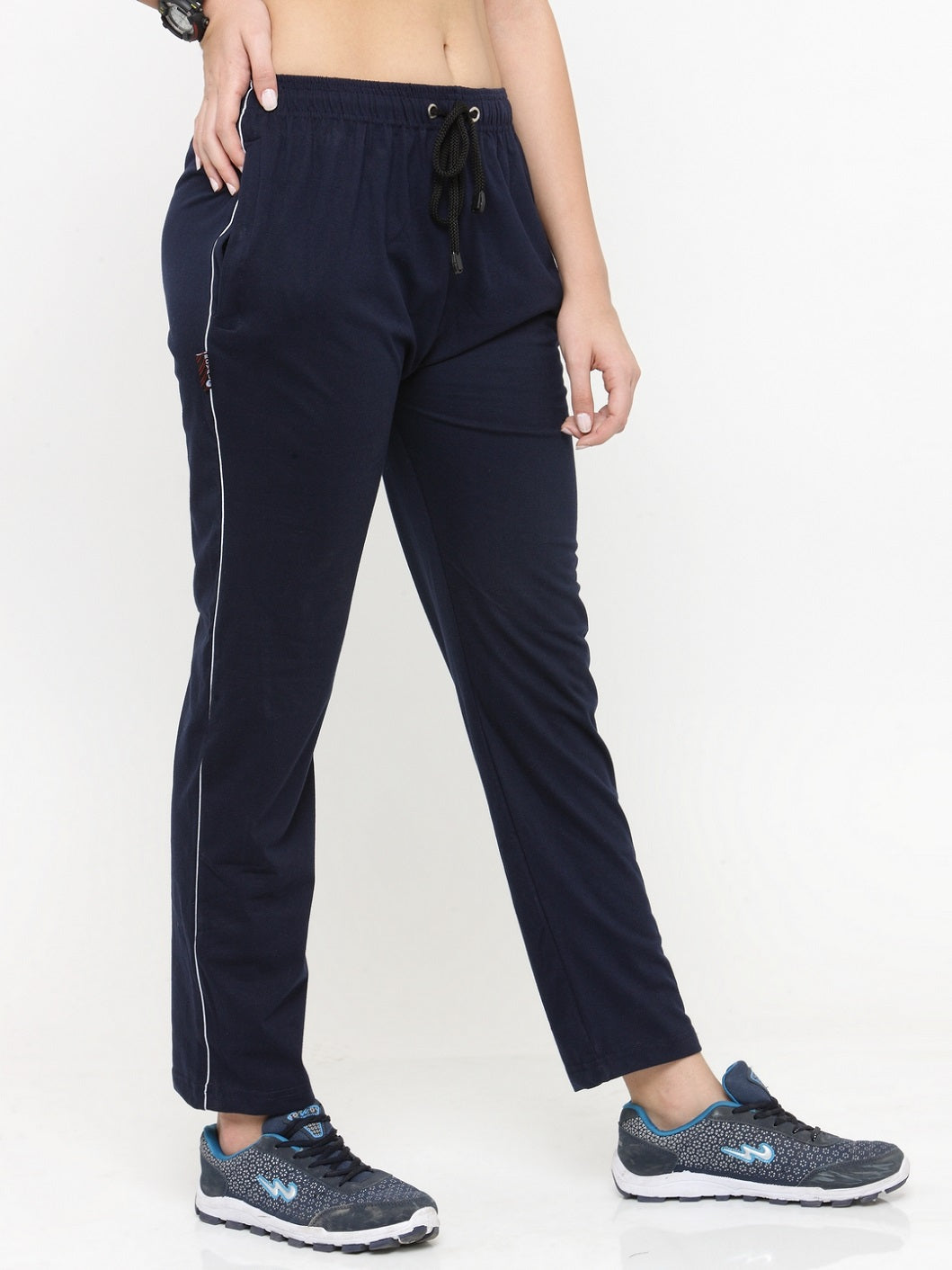 Uzarus Women's Cotton Track Pants With 2 Zippered Pockets