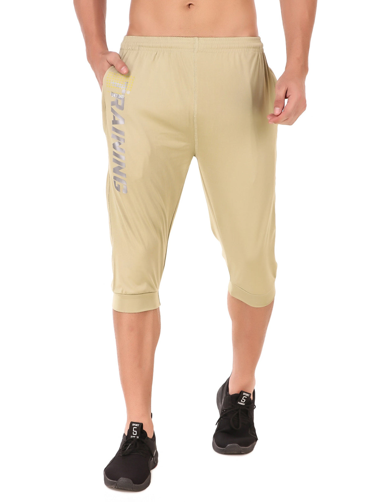 symoid Mens Capri Pants Summer Fashion Leisure Solid Pockets Embroidery  Loose CalfLength Pants Navy XXXXXL  Walmartcom