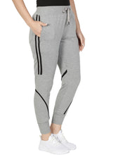 Women's Cotton Slim Fit Joggers Track Pants with 2 Zippered Pockets