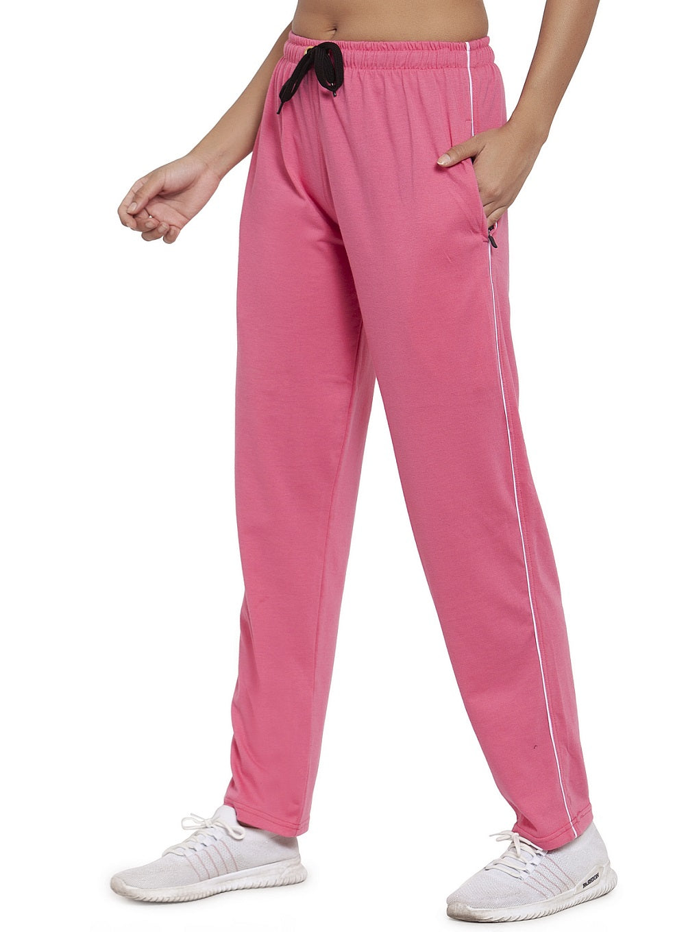 Uzarus Women's Cotton Track Pants With 2 Zippered Pockets