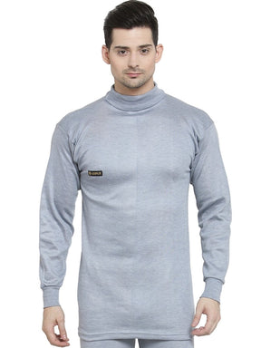 MEN'S SOLID HIGH NECK THERMAL WEAR TOP