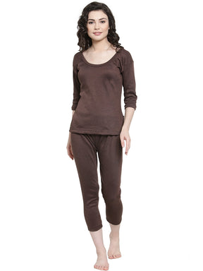 WOMEN'S FULL SLEEVES THERMAL TOP AND BOTTOM SET