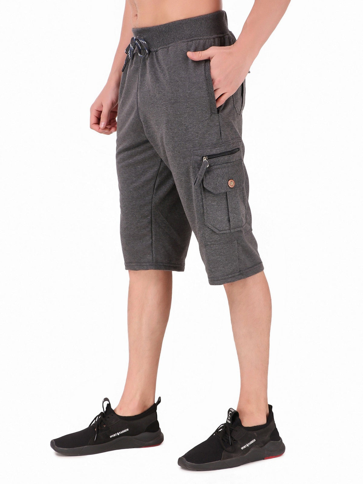 Men's Cargo Capri Shorts With 9 Pockets