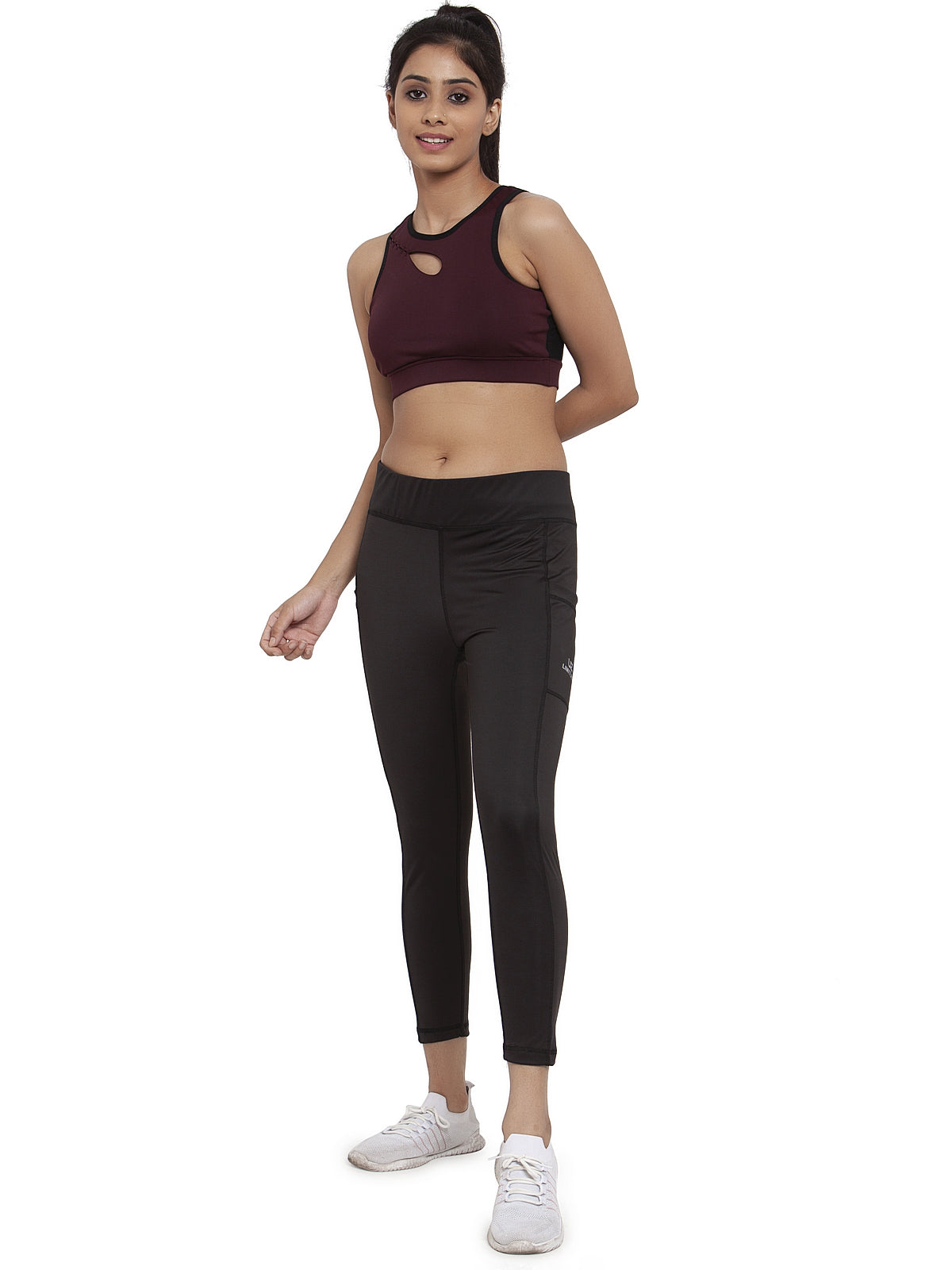 Women's Stretchable Yoga Gym Legging Pants with 2 Pockets