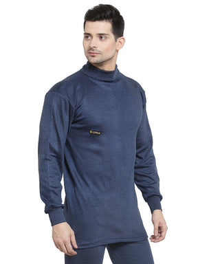 MEN'S SOLID HIGH NECK THERMAL WEAR TOP