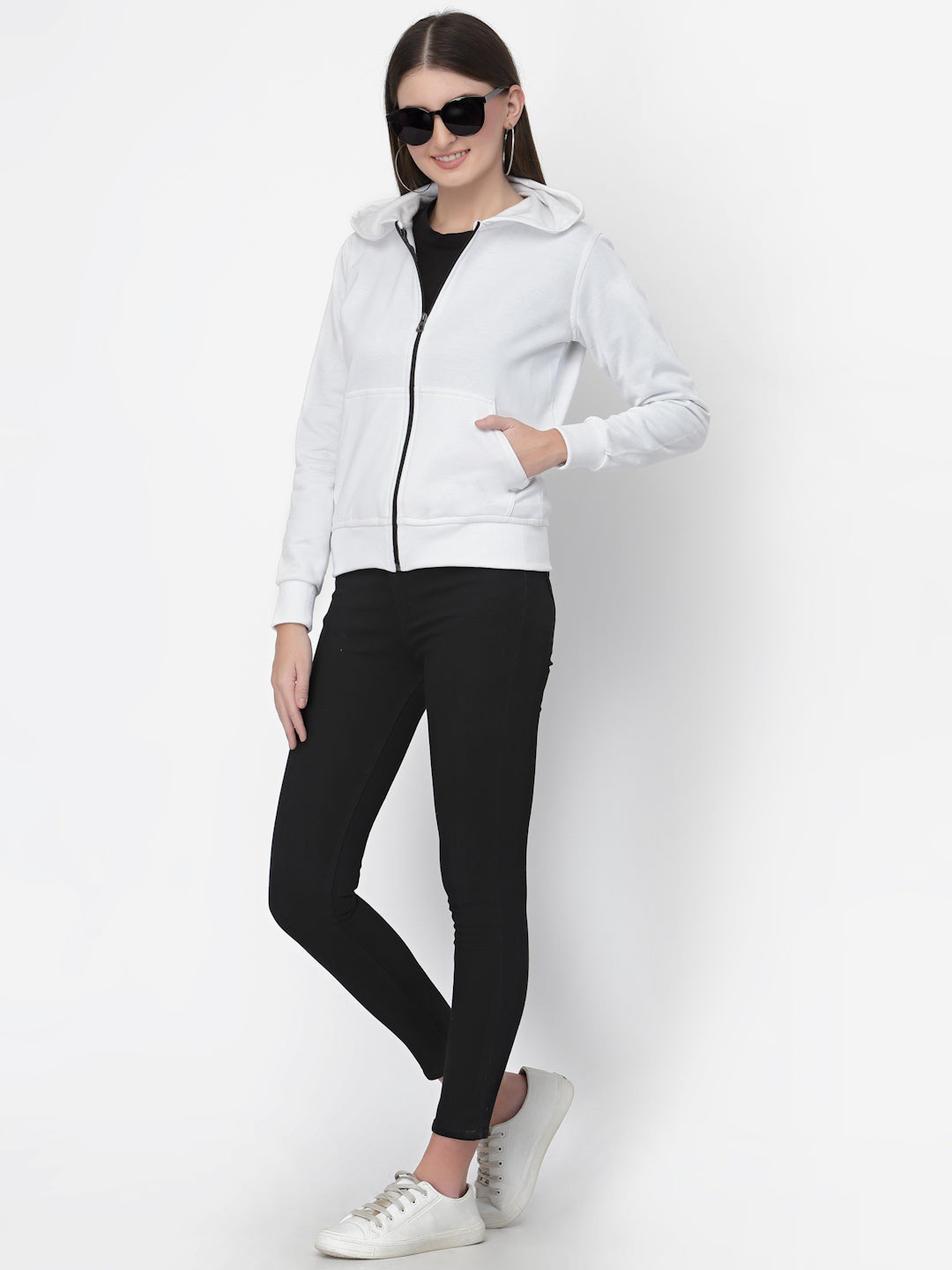 UZARUS Women's Cotton Fleece Premium Sweatshirt Hoodie