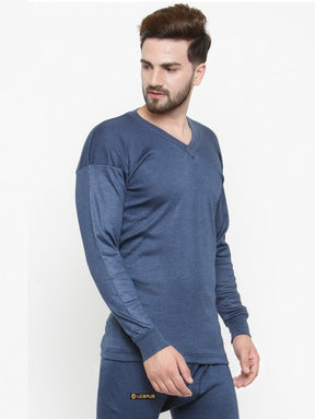MEN'S SOLID V-NECK THERMAL TOP