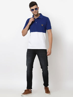Men's Solid Cotton Regular Fit Polo T-Shirt
