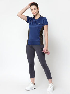 UZARUS Women's Regular Fit Yoga Jogging Running Top Sports Gym T-Shirt